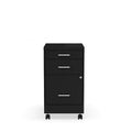 Black 3 Drawer Letter Size File Cabinet P847