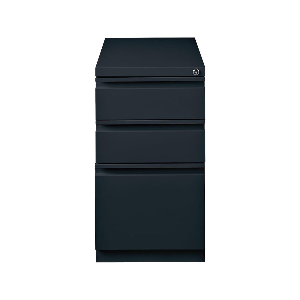 Black 3 Drawer Letter Size Lockable File Cabinet U6581