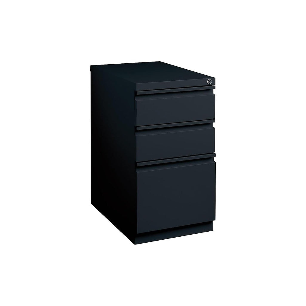 Black 3 Drawer Letter Size Lockable File Cabinet U6581