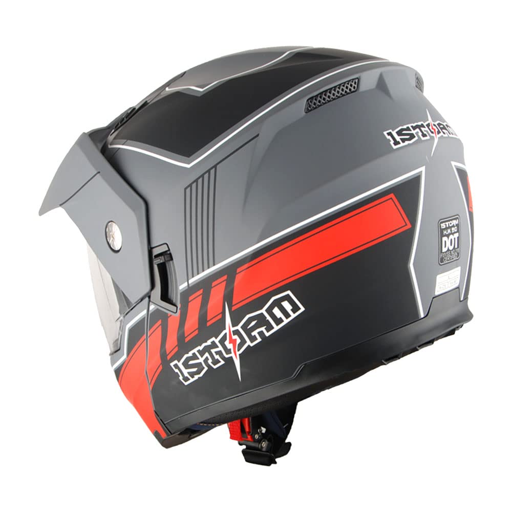 Motorcycle Modular Flip up Full Face Helmet Dual Visor Y56435