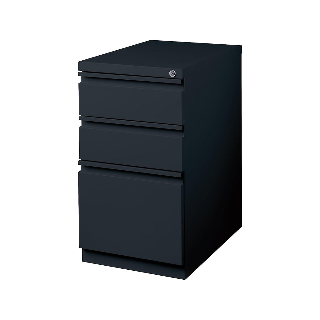 Black 3 Drawer Letter Size Lockable File Cabinet U6581