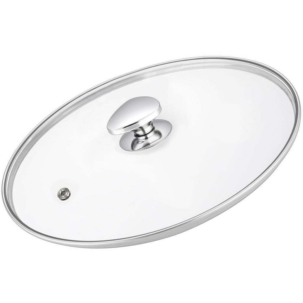 14 Inch Clear Tempered Glass Lid with Vent O964