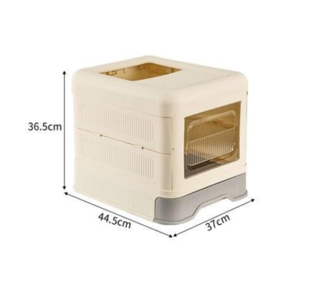 Fully Enclosed Cat Litter Box with Lid and Drawer Z79471