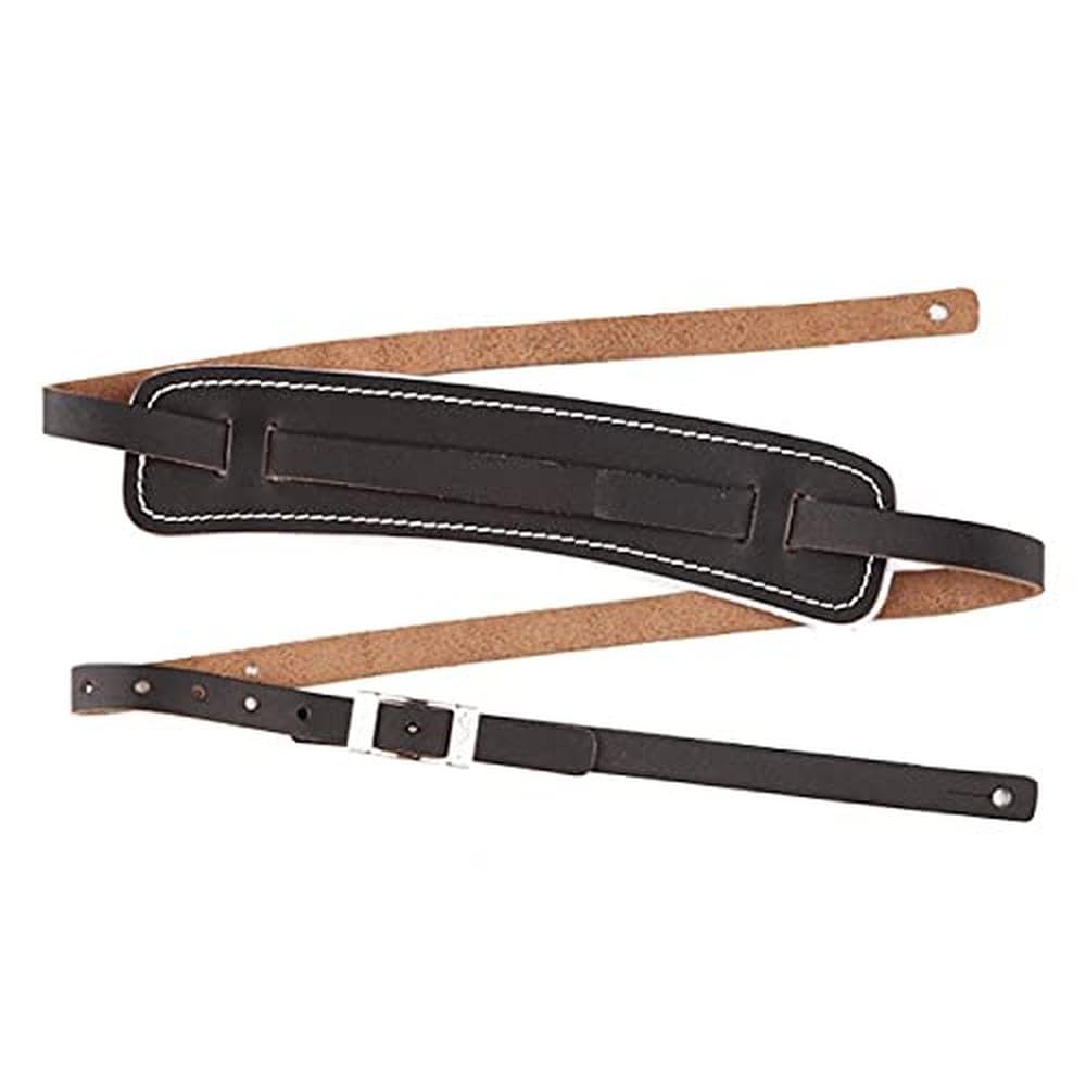 Black Leather Guitar Strap M17481