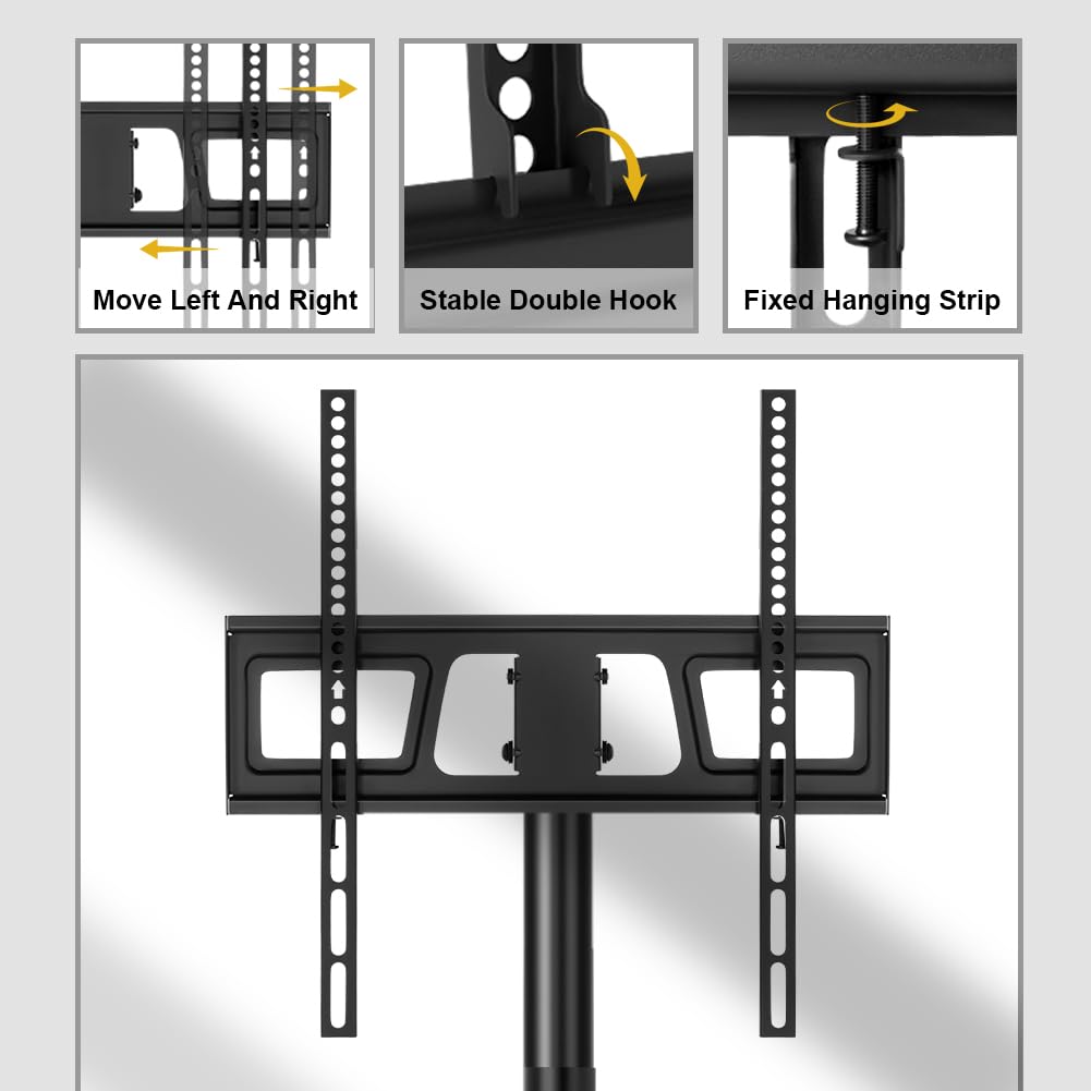 Mobile TV Cart Rolling TV Stand for 23-65 Inch Flat Panel Curved Screen TVs W1964