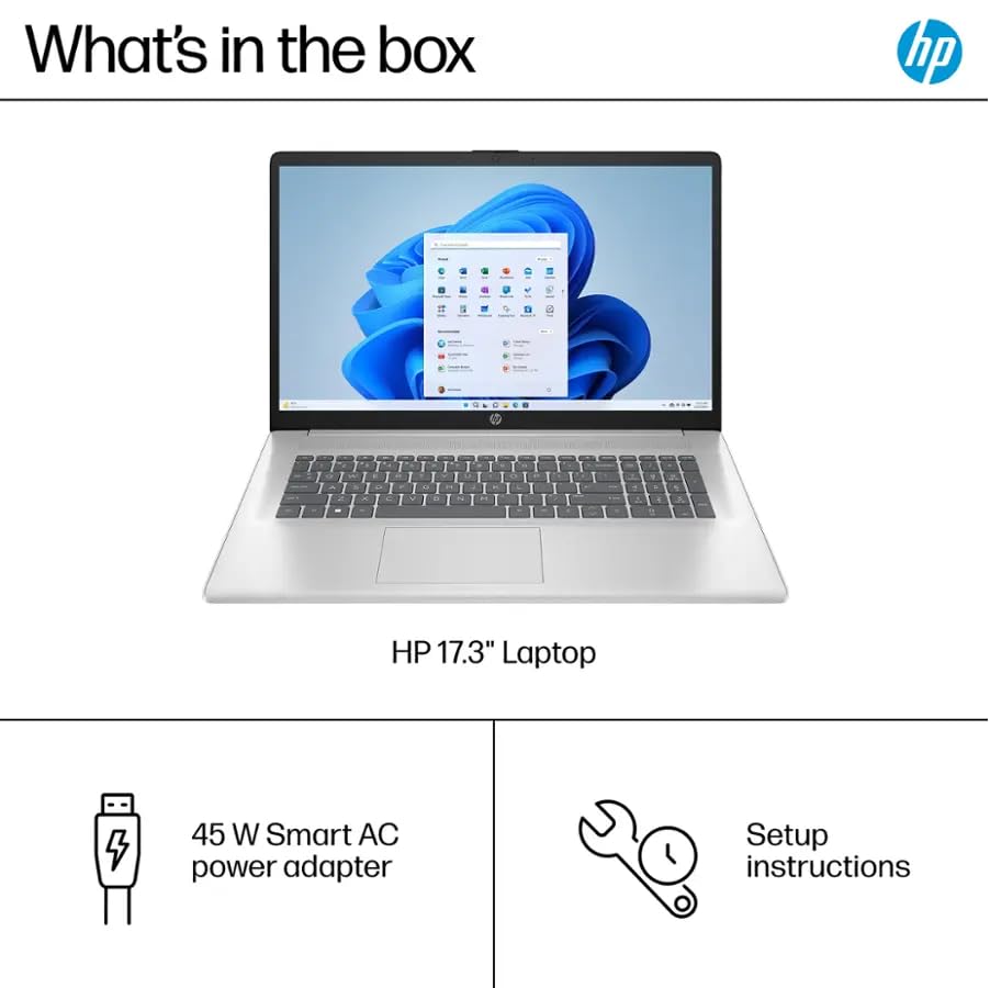 17.3" FHD Laptop, 16GB RAM, 1TB SSD, AMD Ryzen 5, Windows 11 Home, Silver J24756