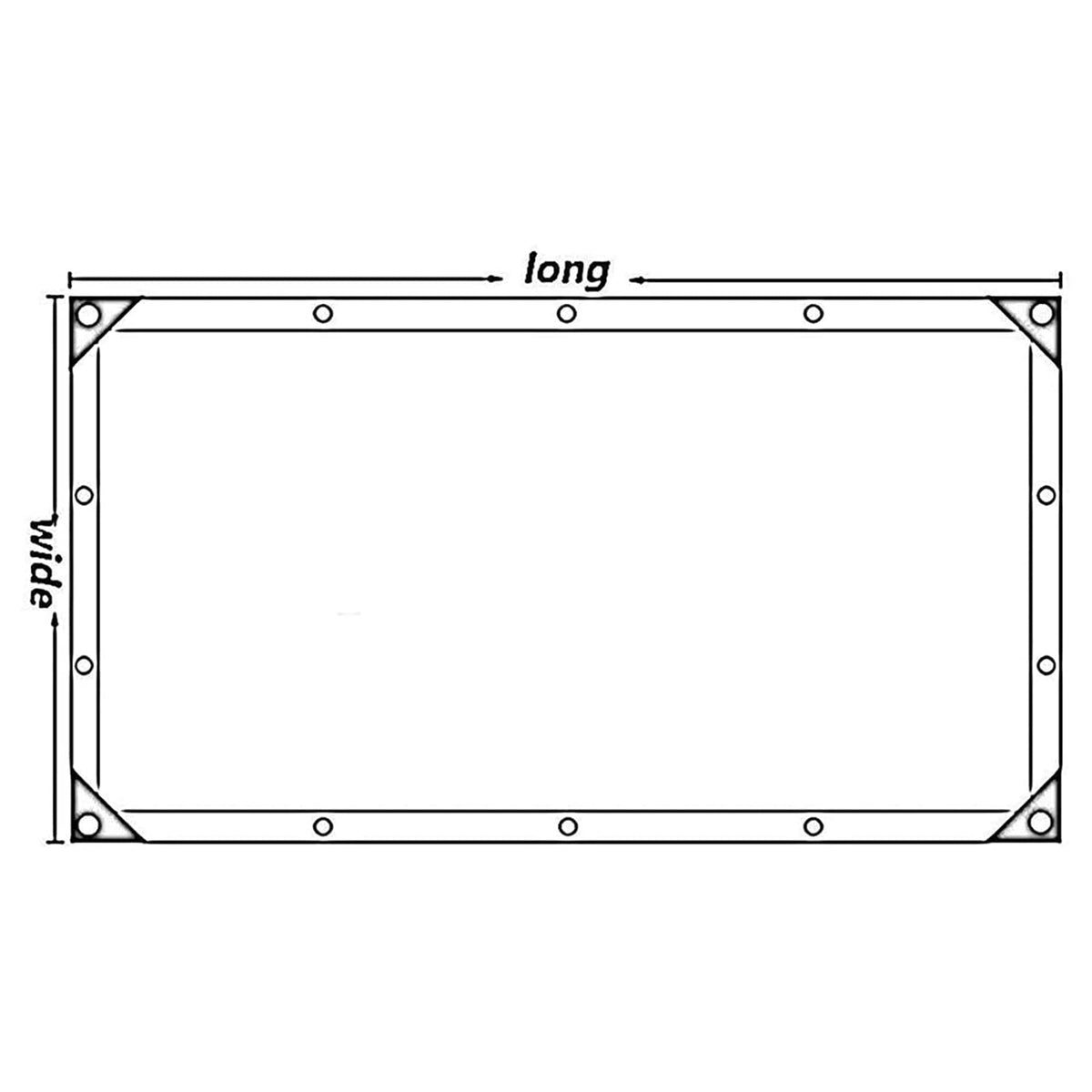 3x3ft Heavy Duty Waterproof Clear Poly Tarp with Grommets S25600