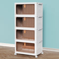 4 Tier Plastic Storage Bins with Lid 23QT H2760