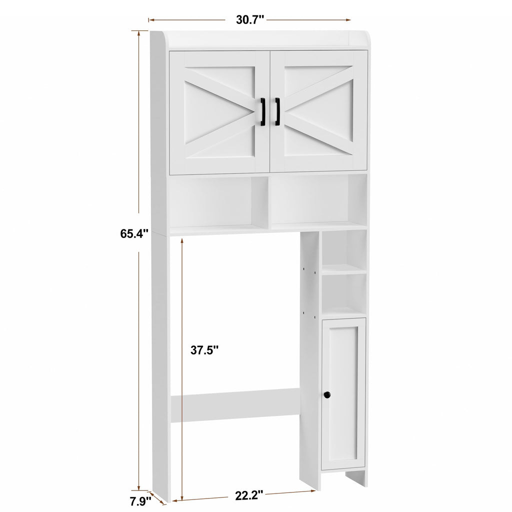 Wooden Over The Toilet Storage Cabinet with Barn Door T878