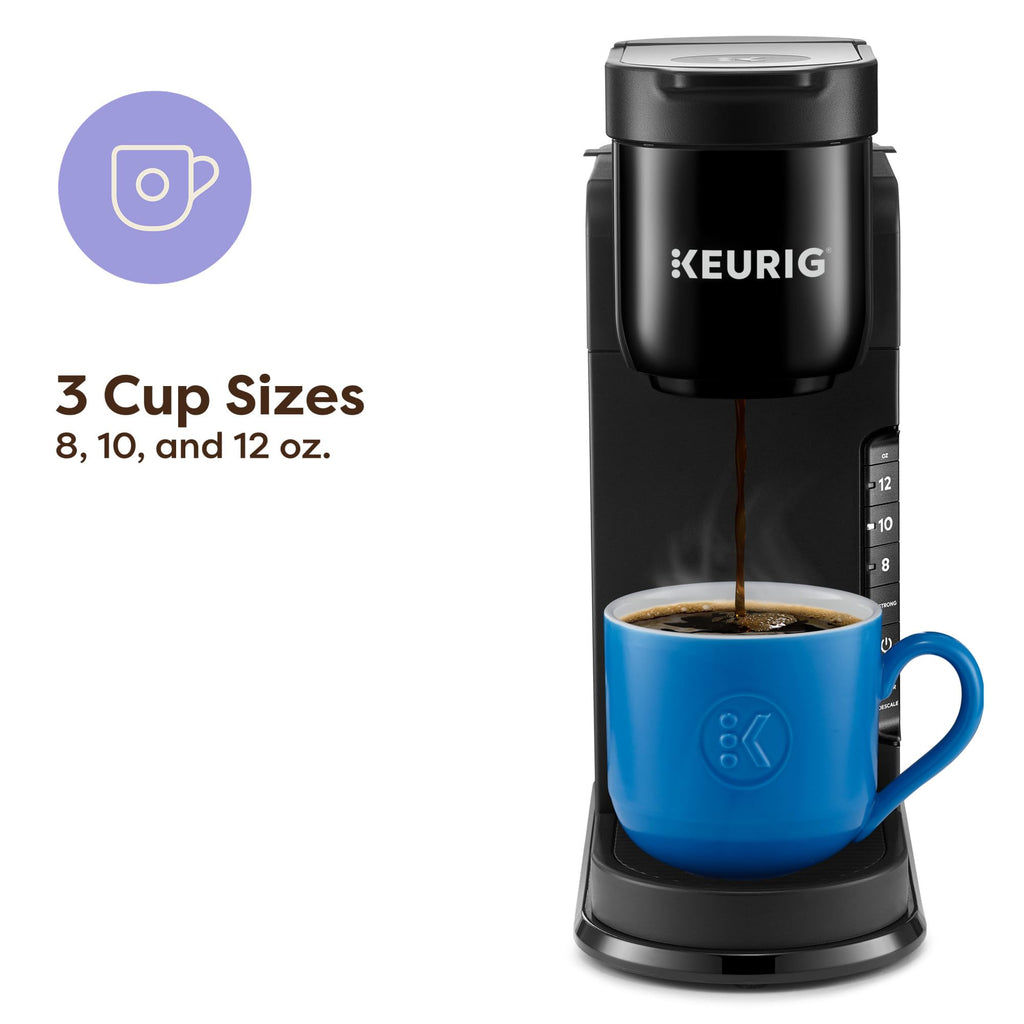 Single Serve K-Cup Pod Coffee Maker, 3 Brew Sizes, Black T894171