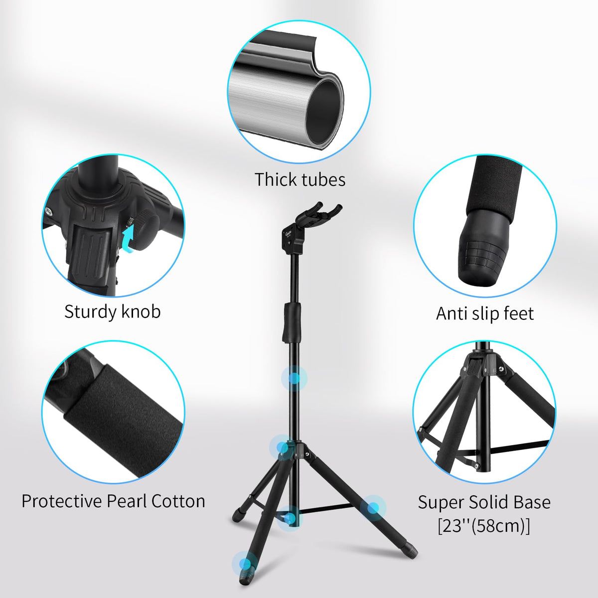 Heavy Duty Adjustable Foldable Guitar Stand I870