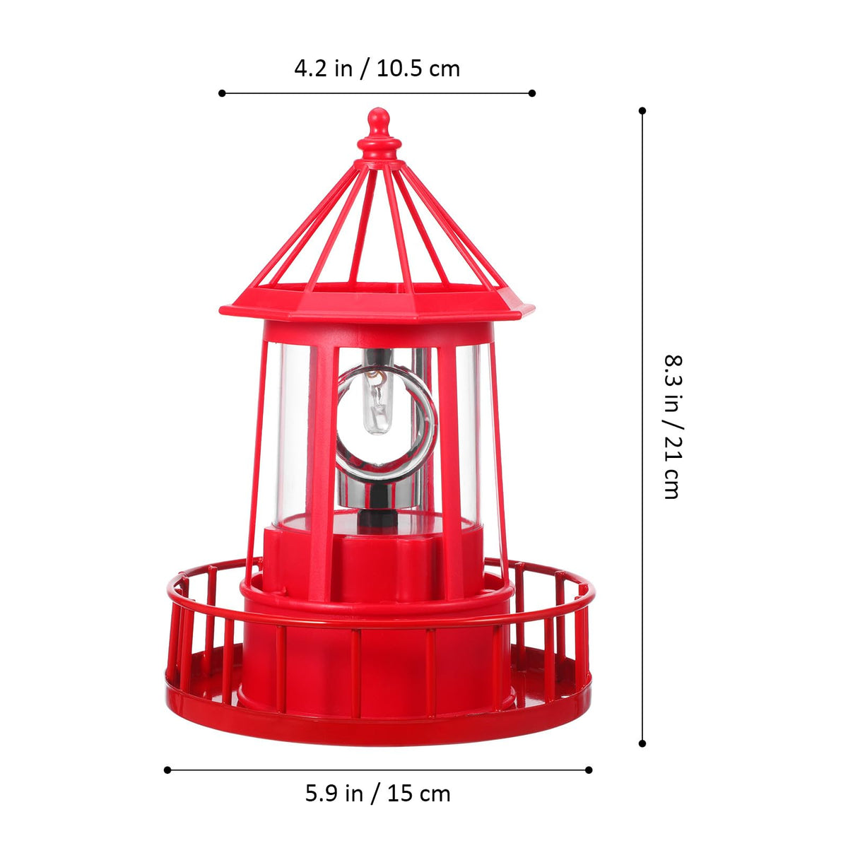 Solar Rotating Lighthouse Garden Light V9664