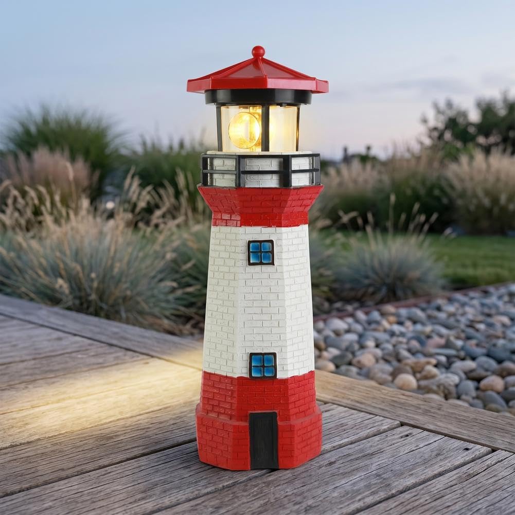 Waterproof Rotating Solar Lighthouse M1962