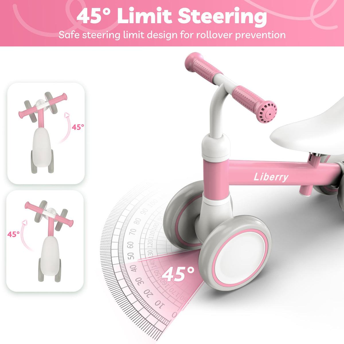 Pink Adjustable Baby Balance Bike L44023