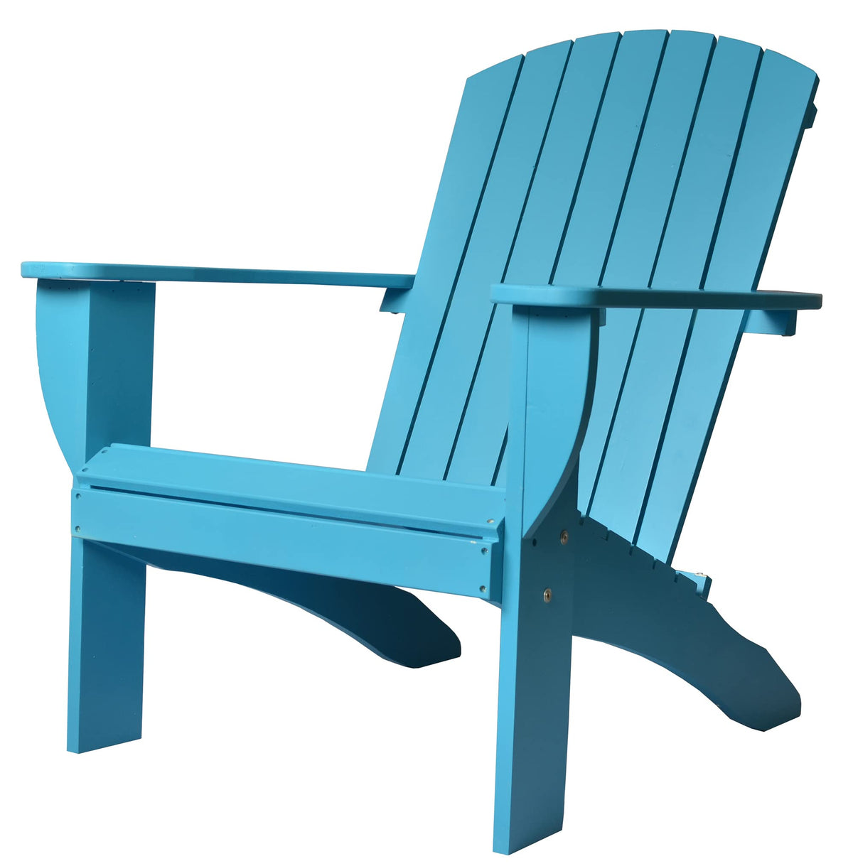 Teal Solid Cedar Adirondack Chair with Folding Table V412650