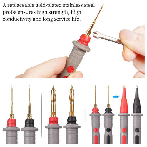 25-Piece Multimeter Leads Kit with Probes, Alligator Clips, Test Hooks and Back Probe Pins L19595