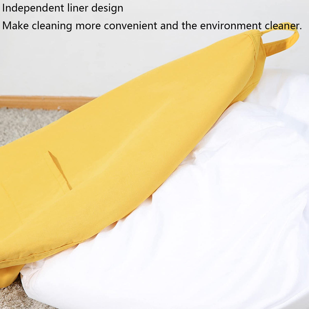 Yellow Washable Bean Bag Chair Cover N72993