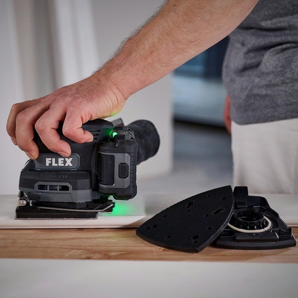 24V 1/4 Sheet Sander with Detail Sanding Pad and 2.0Ah Lithium Batteries & Charger O866