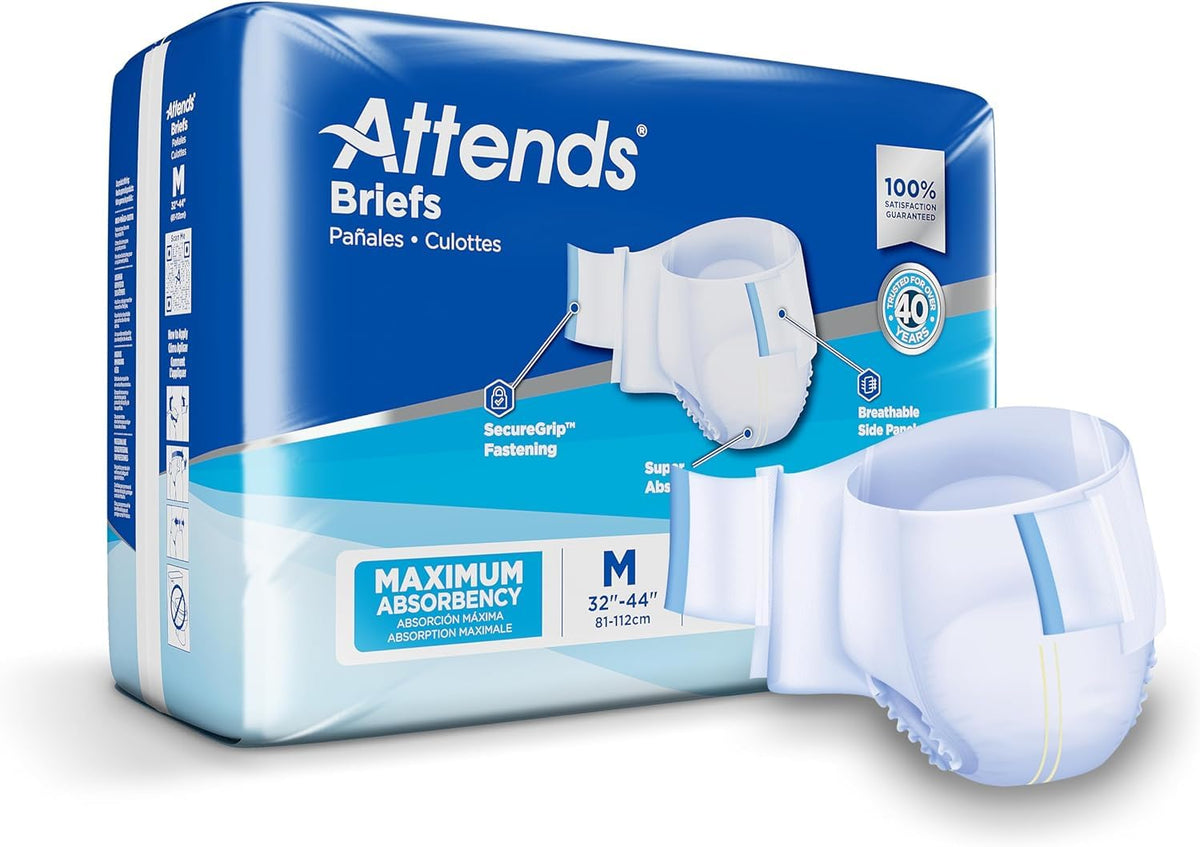Adult Incontinence Briefs Medium Maximum Absorbency 24 Ct N4114