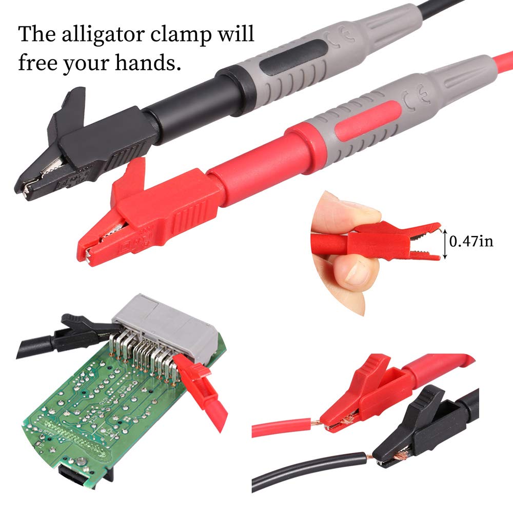 25-Piece Multimeter Leads Kit with Probes, Alligator Clips, Test Hooks and Back Probe Pins L19595