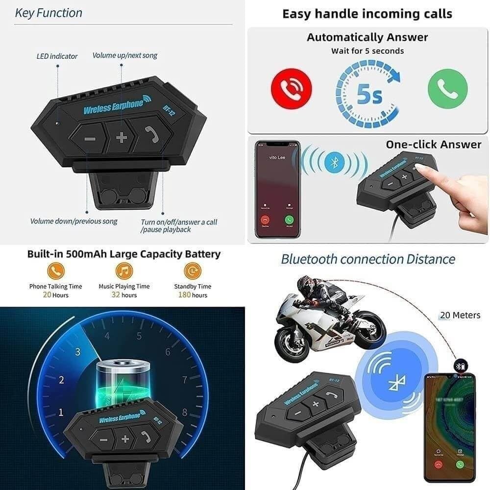 Bluetooth Full Face Motorcycle Helmet Y773722