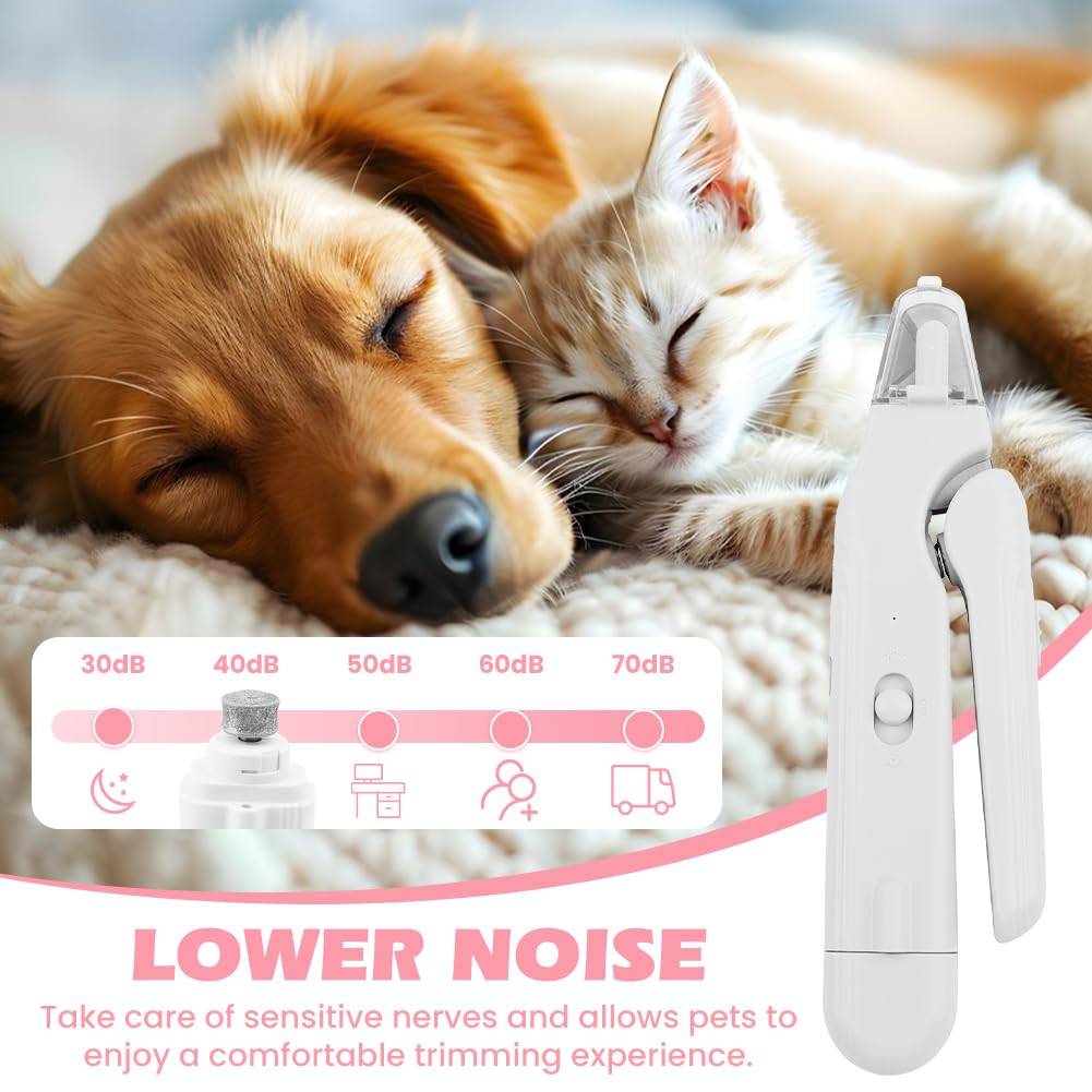 2 in 1 Cat Dog Nail Clippers & Grinder with LED Light N882711