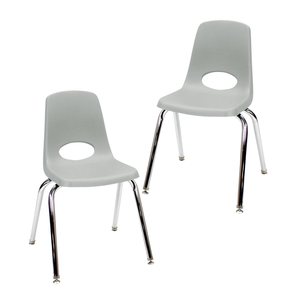 16" Light Gray School Stack Chair 2-Pack I736194
