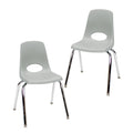 16" Light Gray School Stack Chair 2-Pack I736194
