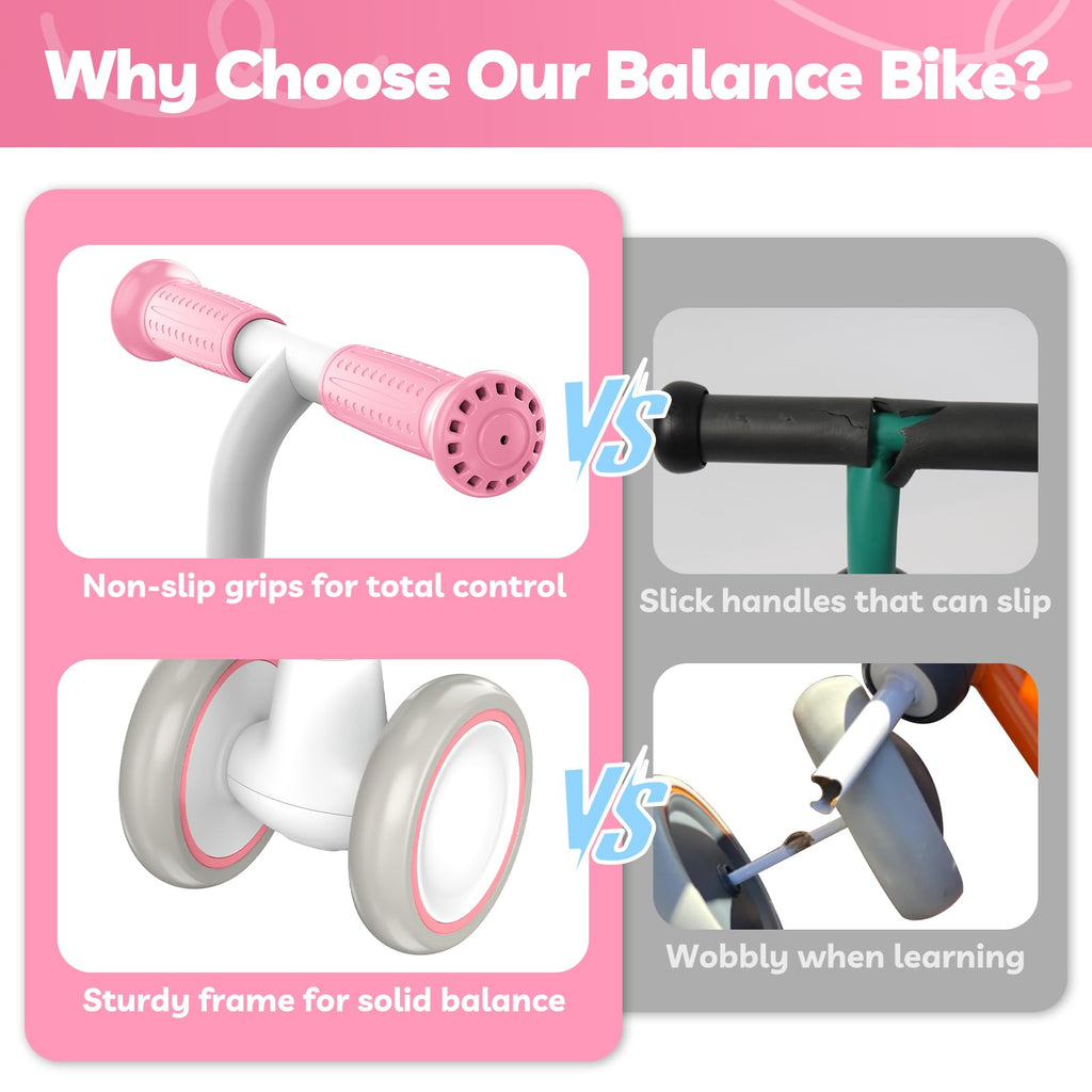 Pink Adjustable Baby Balance Bike L44023