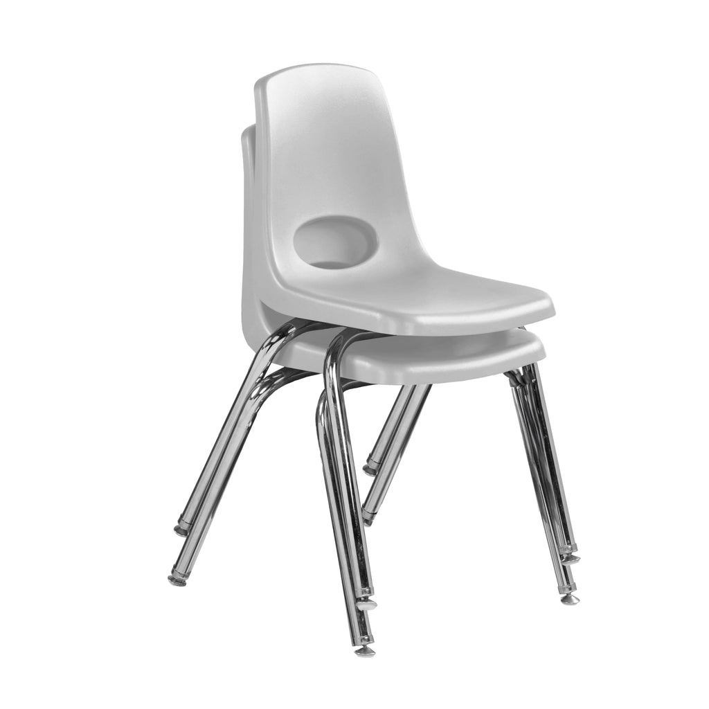 16" Light Gray School Stack Chair 2-Pack I736194