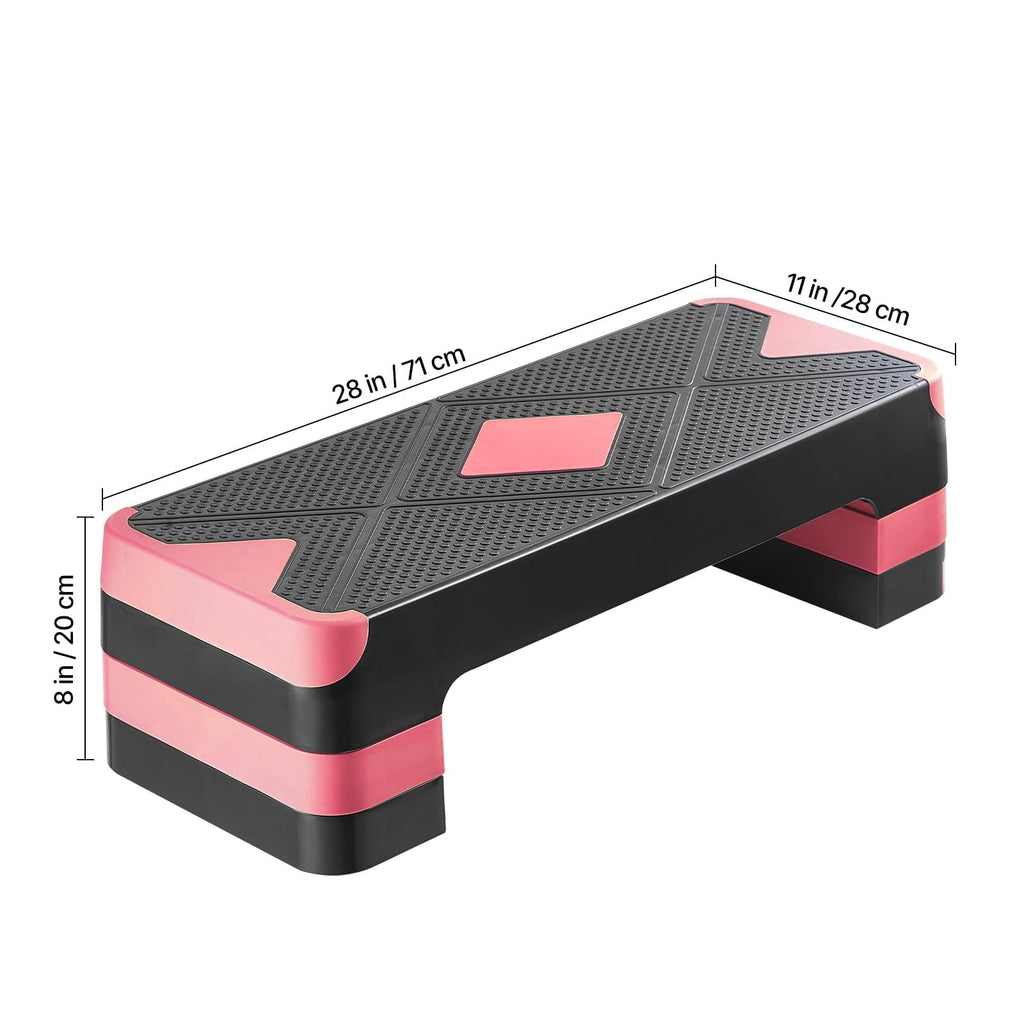 Adjustable Non Slip Aerobic Step Platform with 4 Risers Q8734