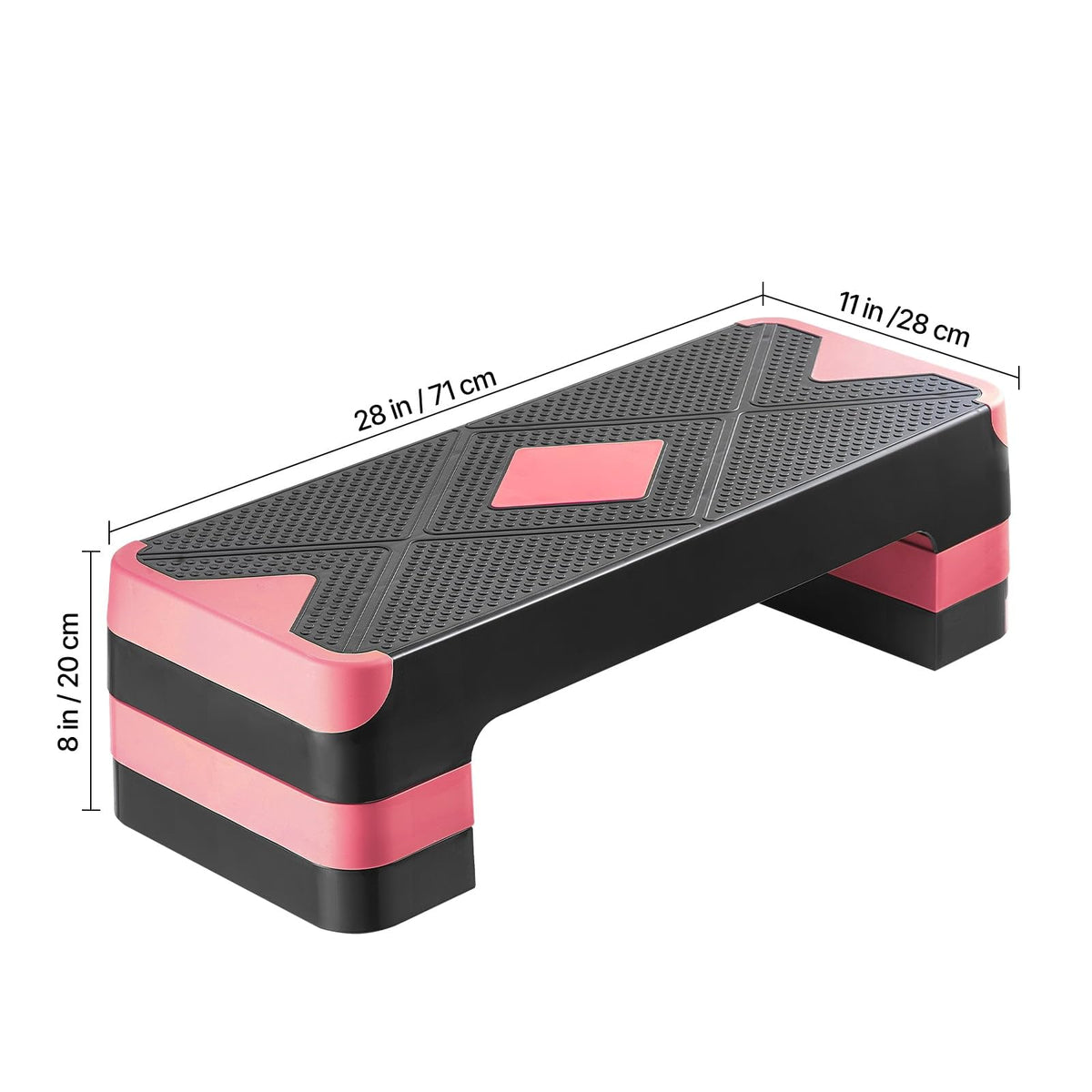 Adjustable Non Slip Aerobic Step Platform with 4 Risers Q8734