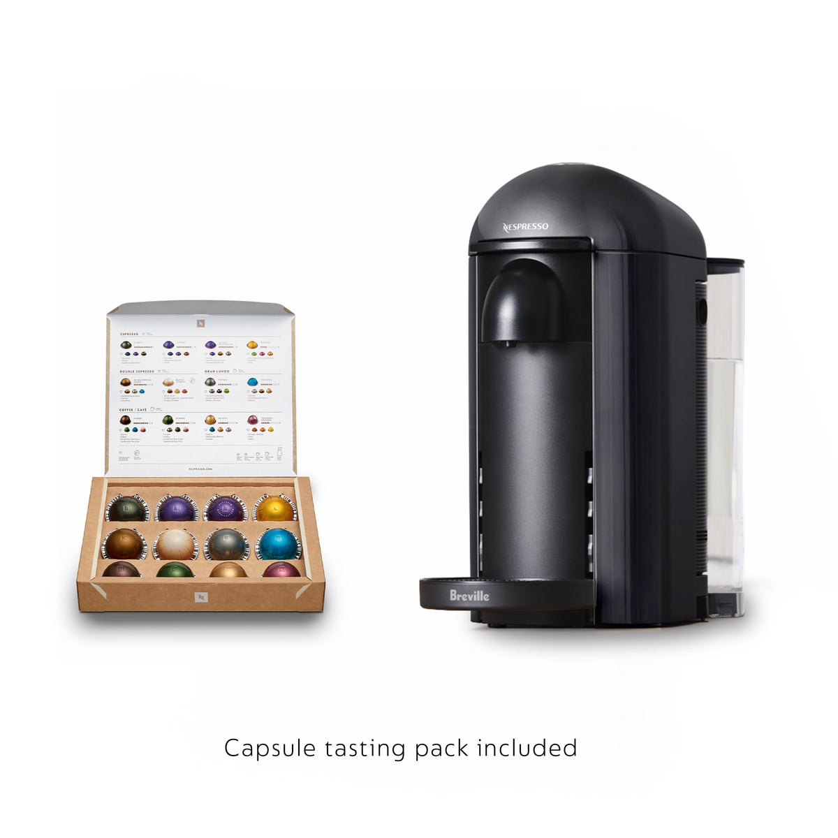 Ink Black Coffee and Espresso Maker with Milk Frother E461991