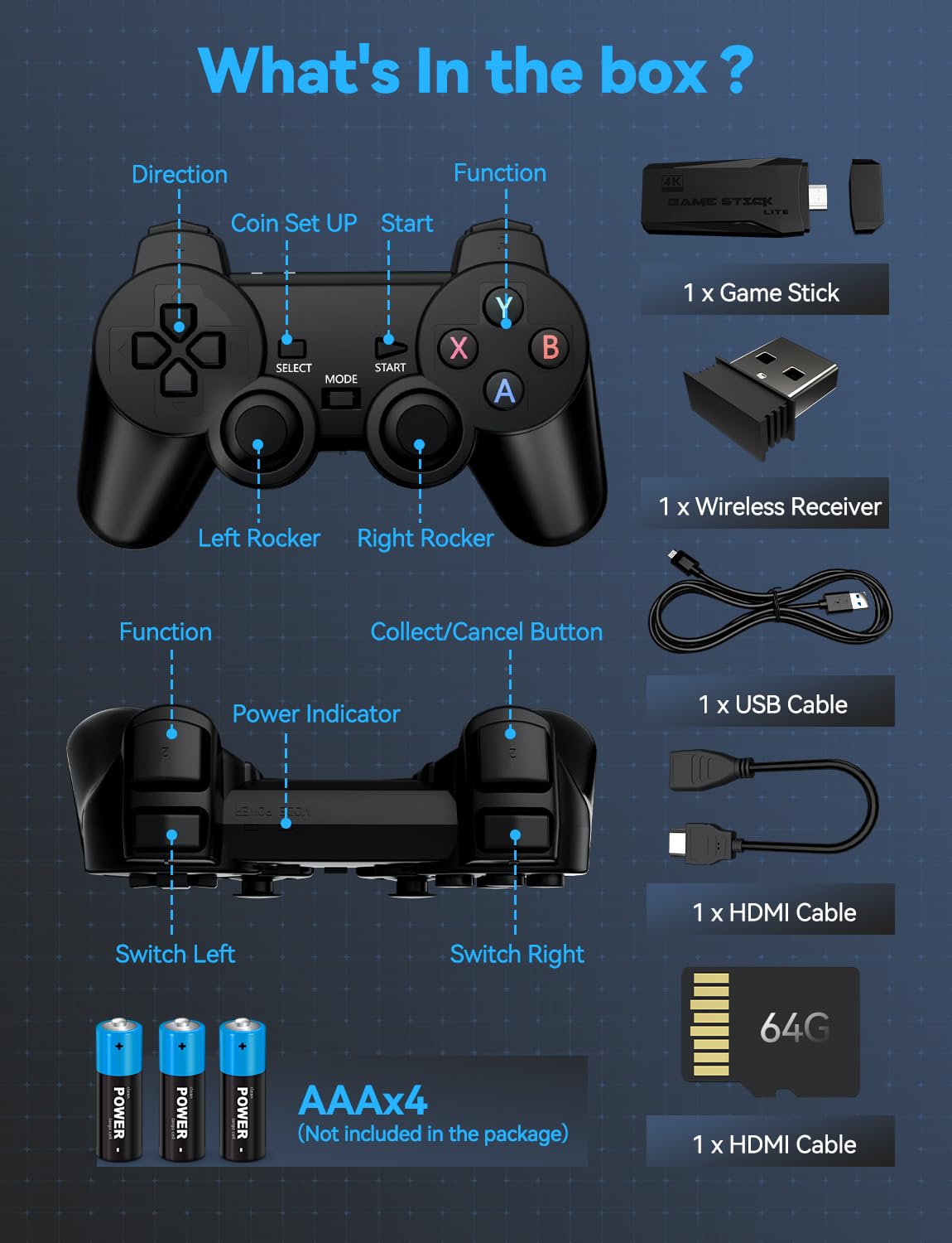 4K HDMI Retro Gaming Console K84046