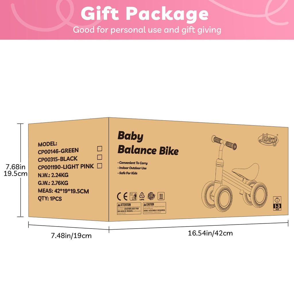 Pink Adjustable Baby Balance Bike L44023
