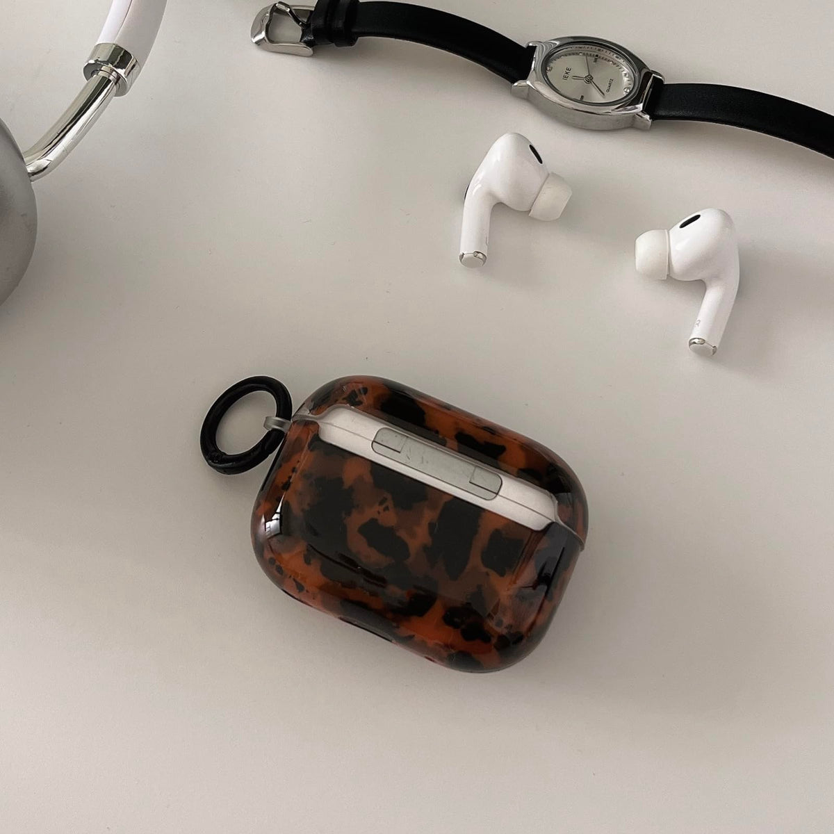 Leopard Cheetah Print AirPods 3rd Generation Case with Keychain Z12880