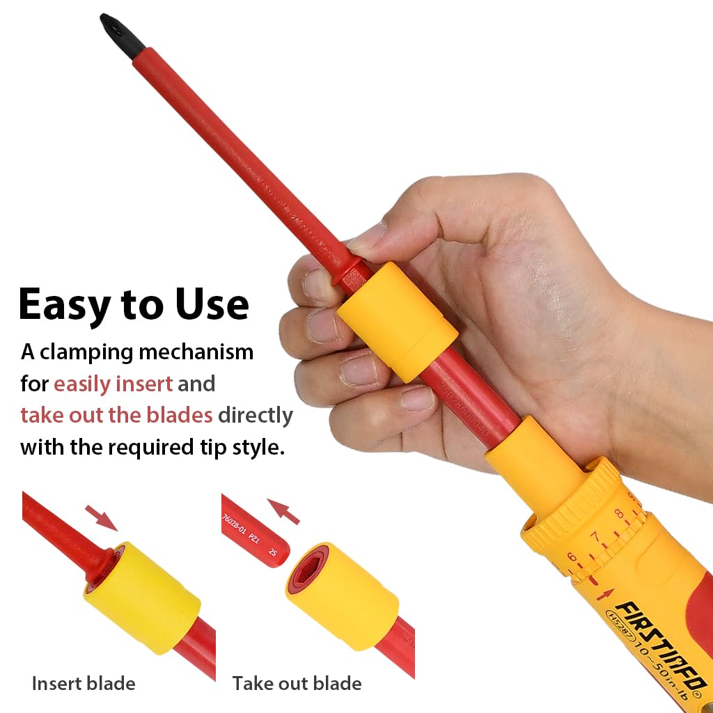 VDE Insulated Torque Screwdriver Set with 8 Bits A60618