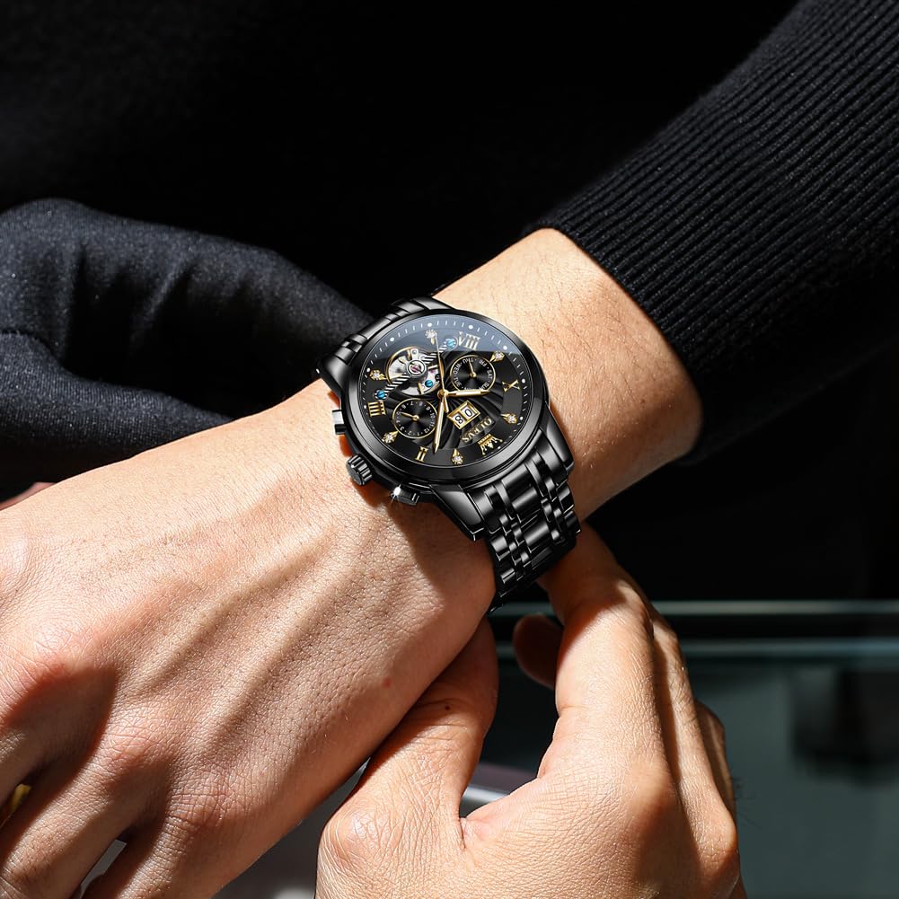 Waterproof Luminous Chronograph Calendar Wrist Watches B9873