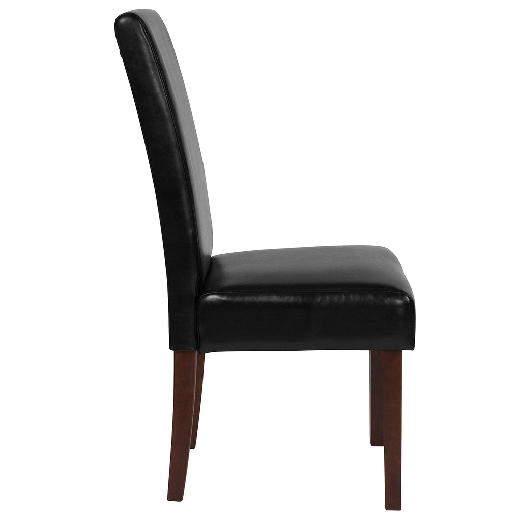 Black Faux Leather Parsons Chair 4-Pack G70334