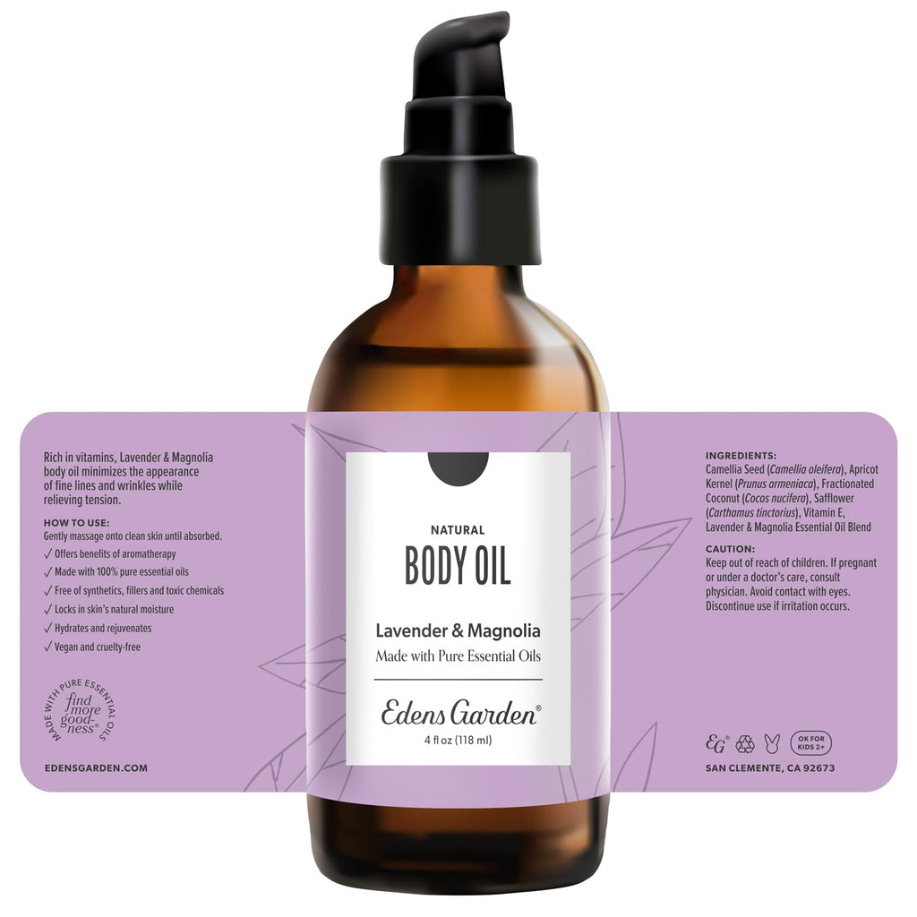 Lavender Magnolia Bath & Body Oil 4 fl oz U702227