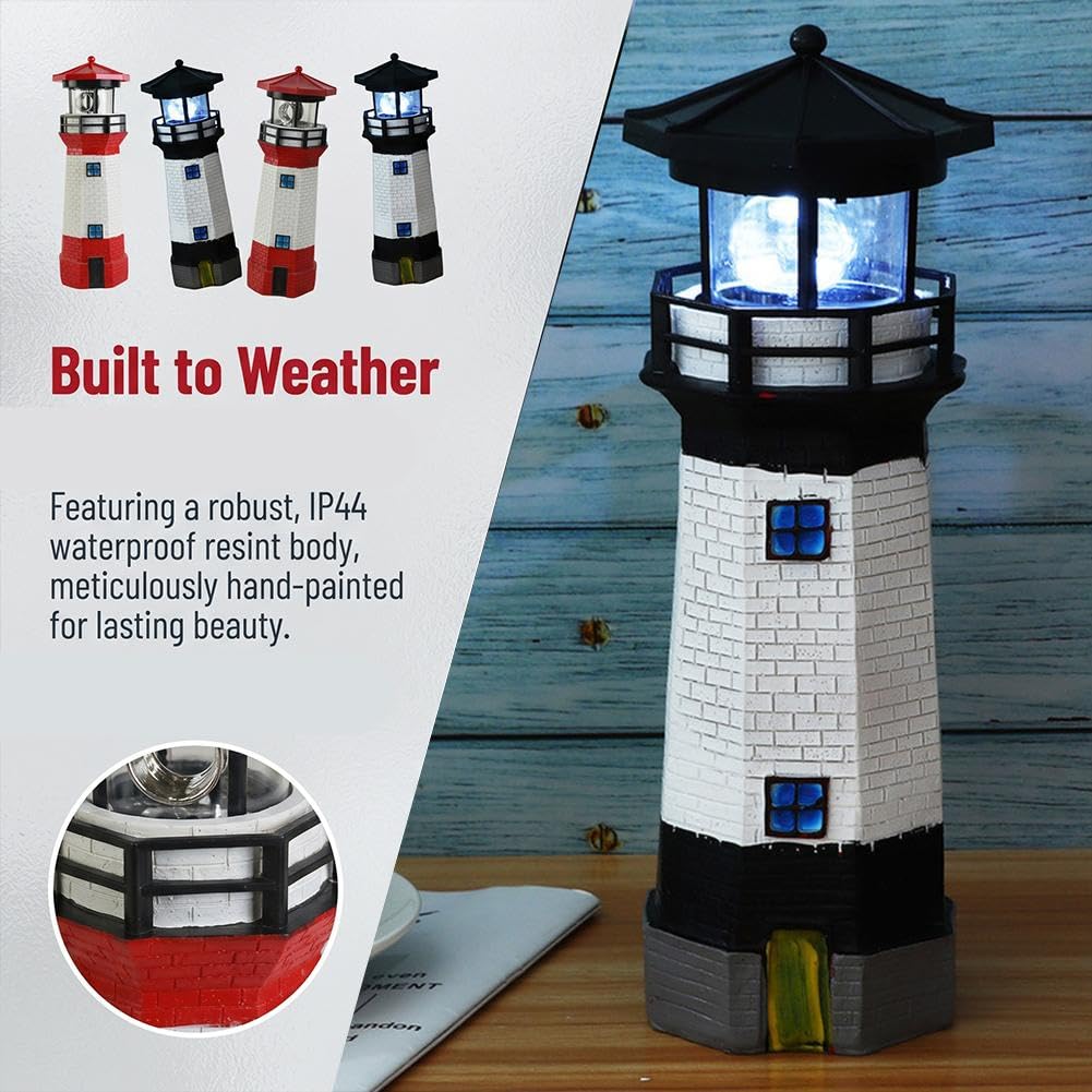 Waterproof Rotating Solar Lighthouse M1962