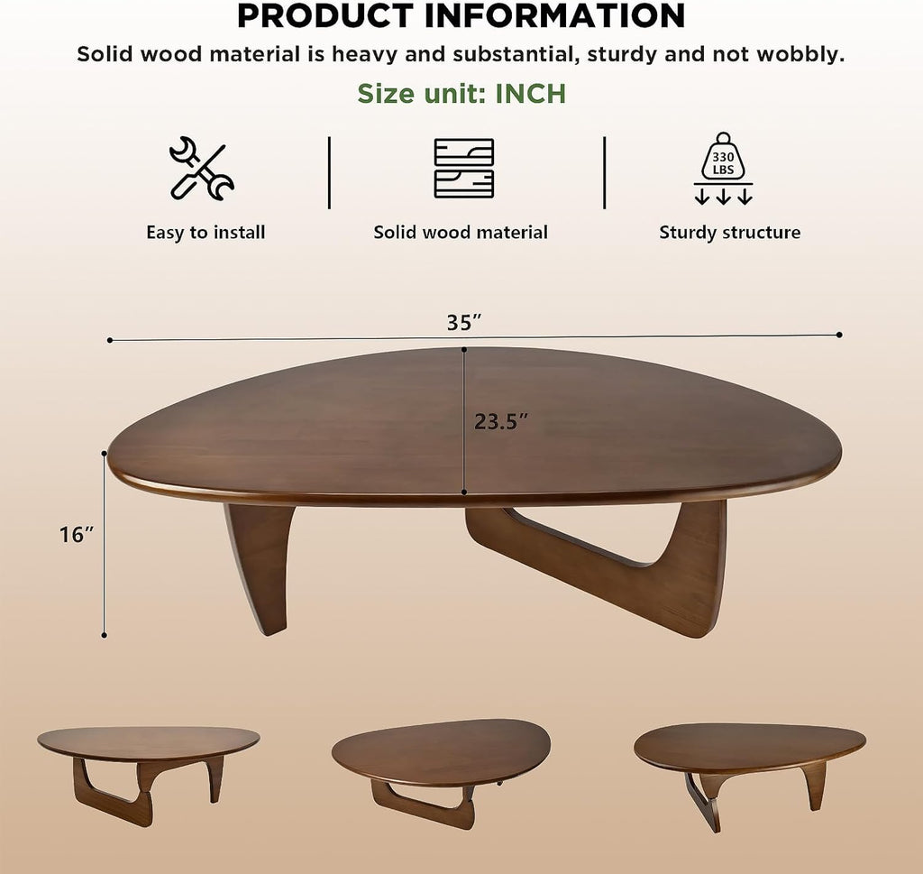 Solid Wood Oval Coffee Table 35"Lx24"Wx16"H L5841