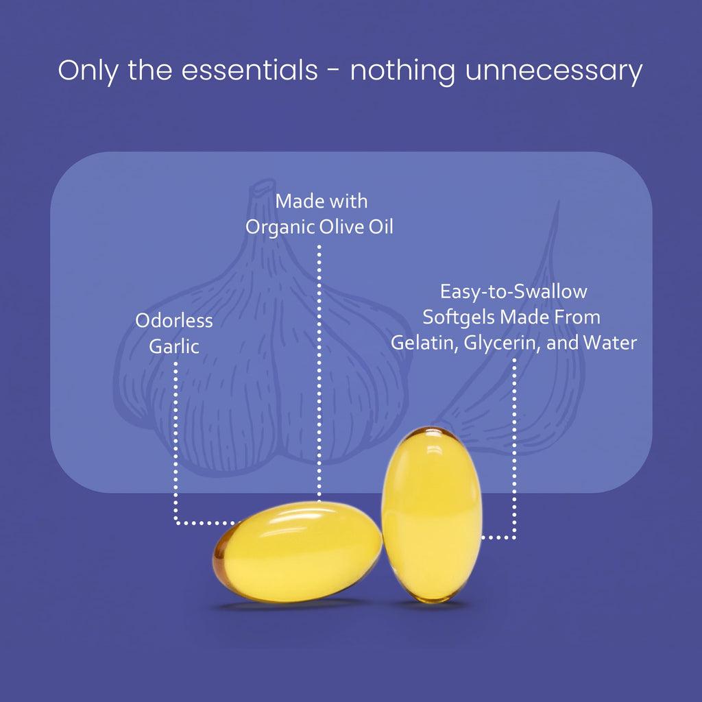 Odorless Garlic 100:1 Extract with Olive Oil 150 Softgels S177998