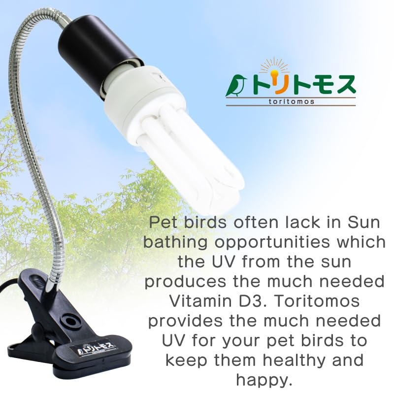 Bird Cage UVB Light Combo Kit 2.4% UVB UVA 20W Compact Fluorescent Bulb Z3822