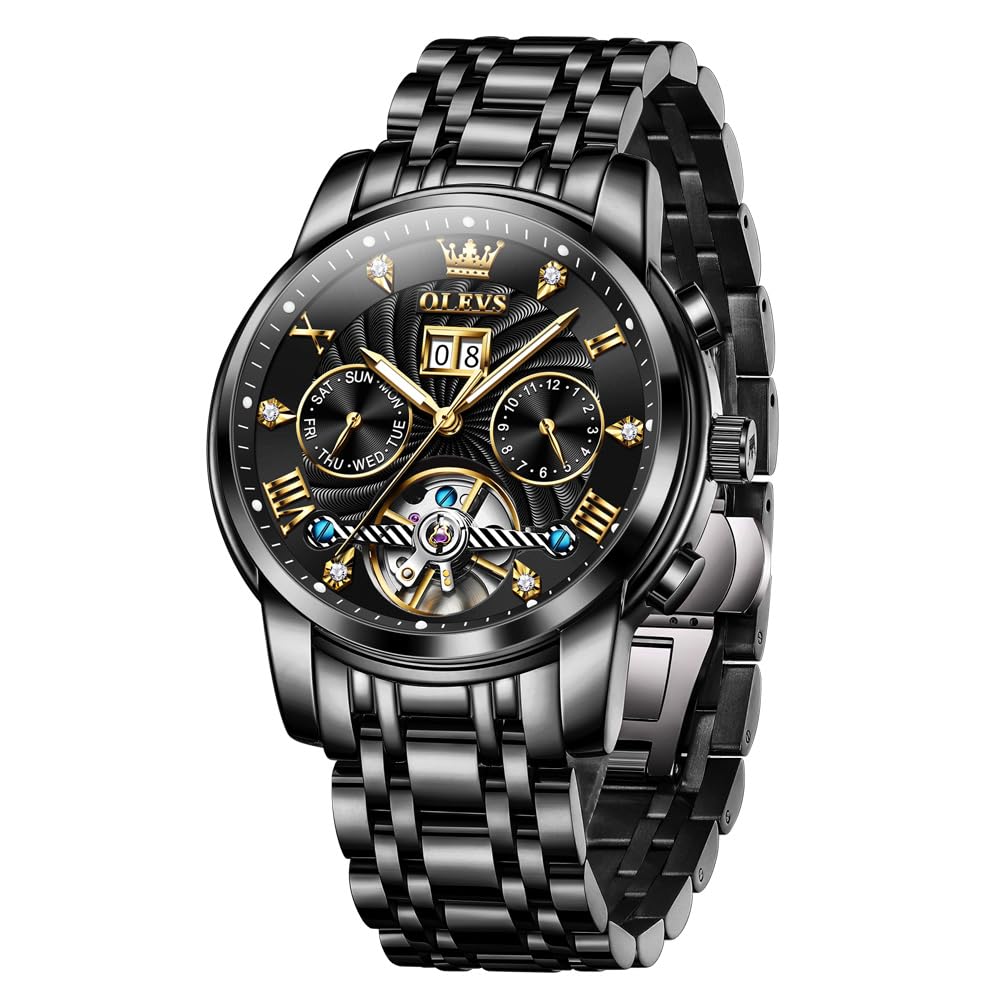 Waterproof Luminous Chronograph Calendar Wrist Watches B9873