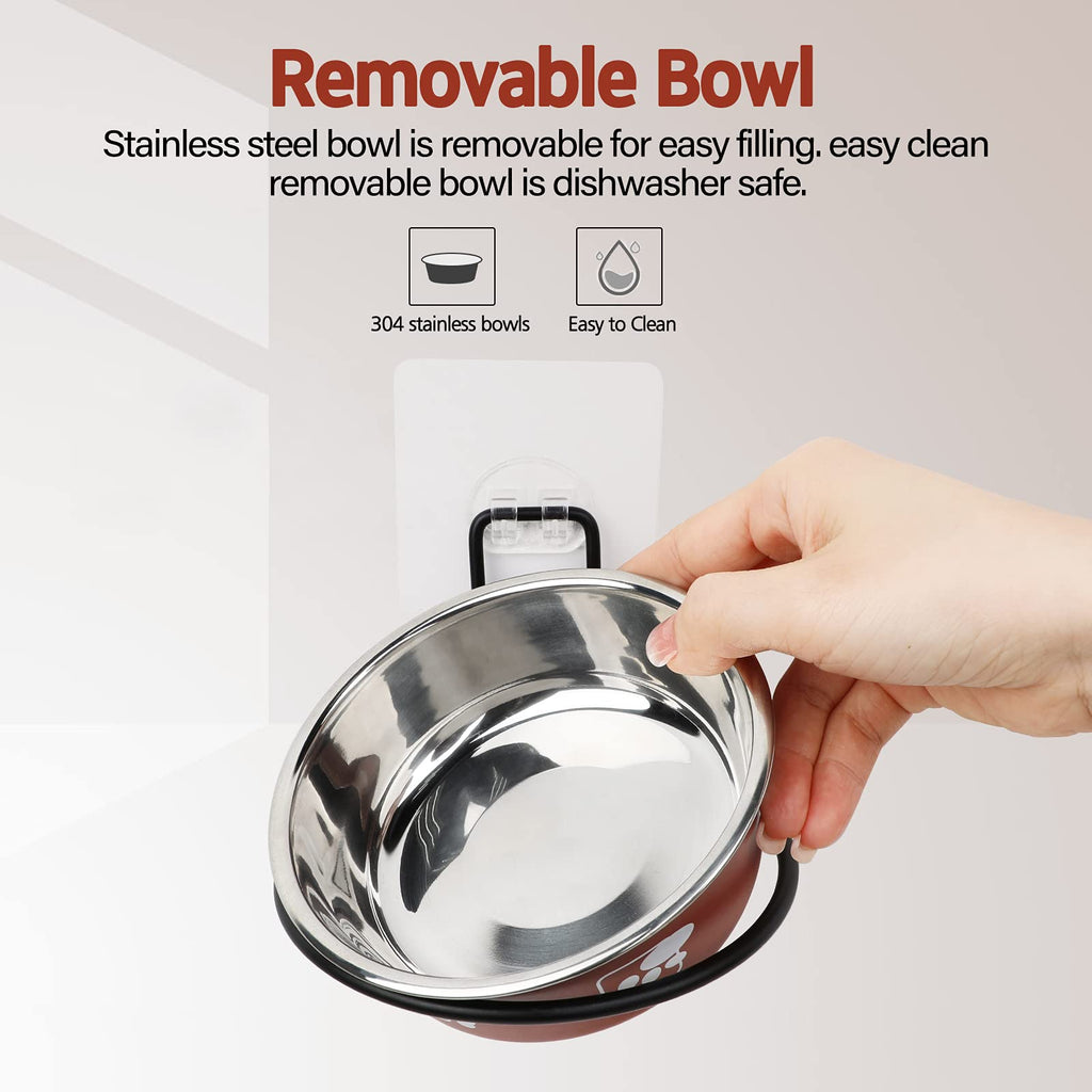 Elevated Stainless Steel Pet Bowls with Stand, 2 Packs F619