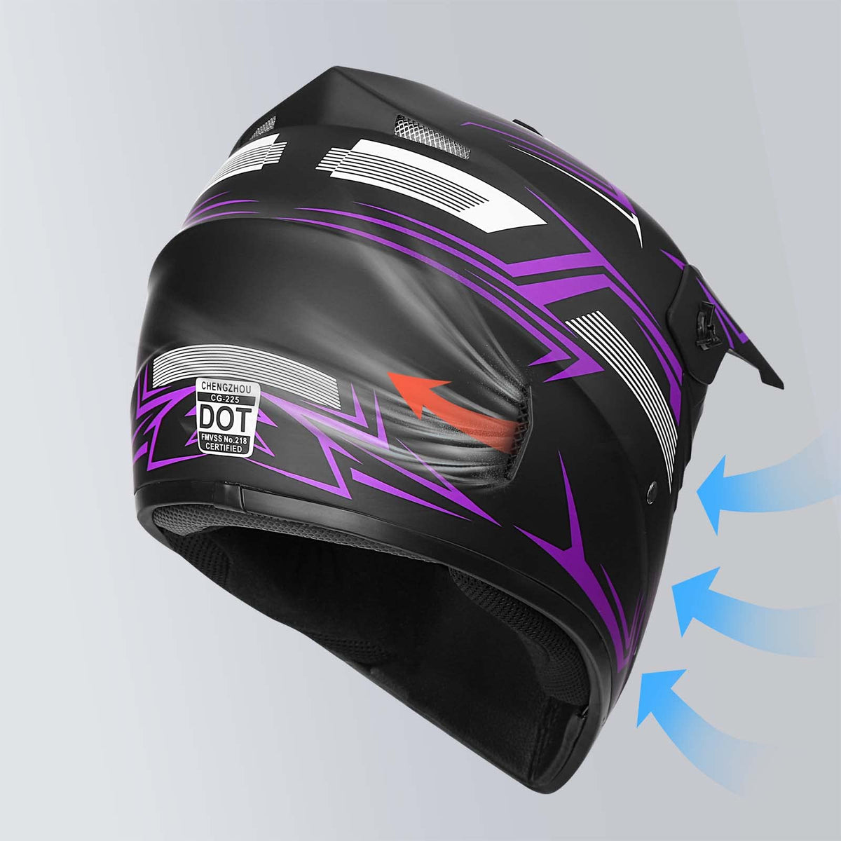 Youth Kids DOT Approved Full Face Motocross Helmet W3966