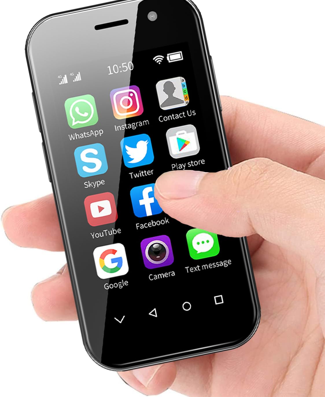 Mini Smartphone Unlocked Cell Phone 3.0 Inch Android 4G Quad Core Dual SIM Black U974826