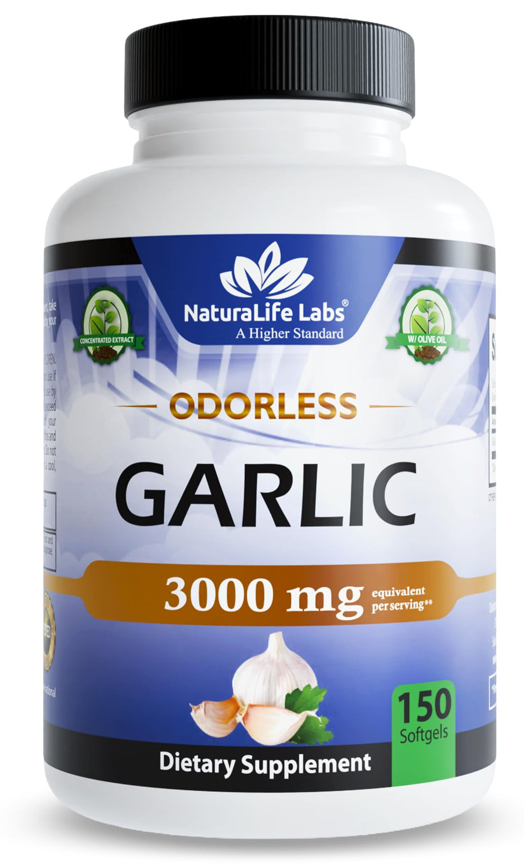 Odorless Garlic 100:1 Extract with Olive Oil 150 Softgels S177998