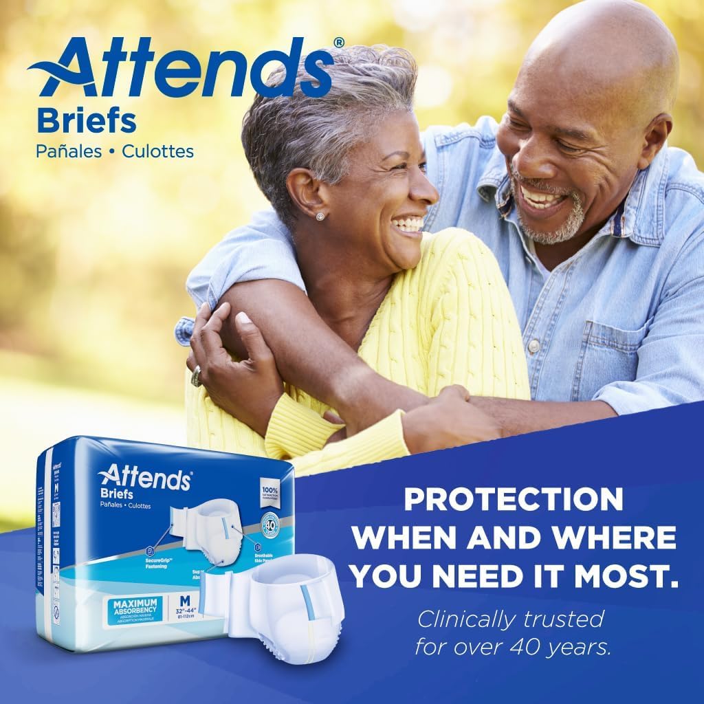 Adult Incontinence Briefs Medium Maximum Absorbency 24 Ct N4114